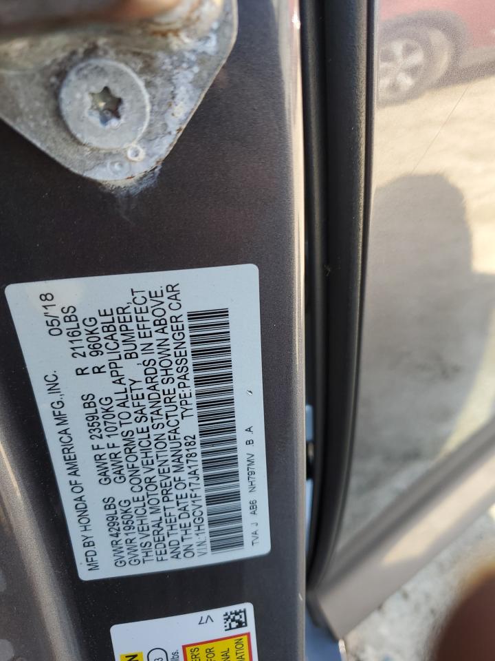 1HGCV1F17JA178182 2018 Honda Accord Lx