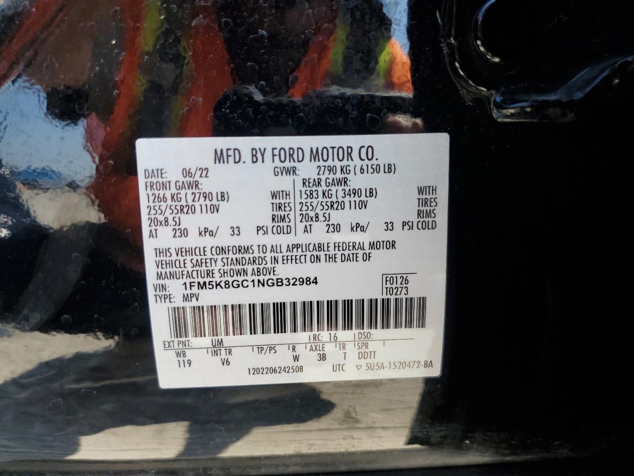 1FM5K8GC1NGB32984 2022 Ford Explorer St