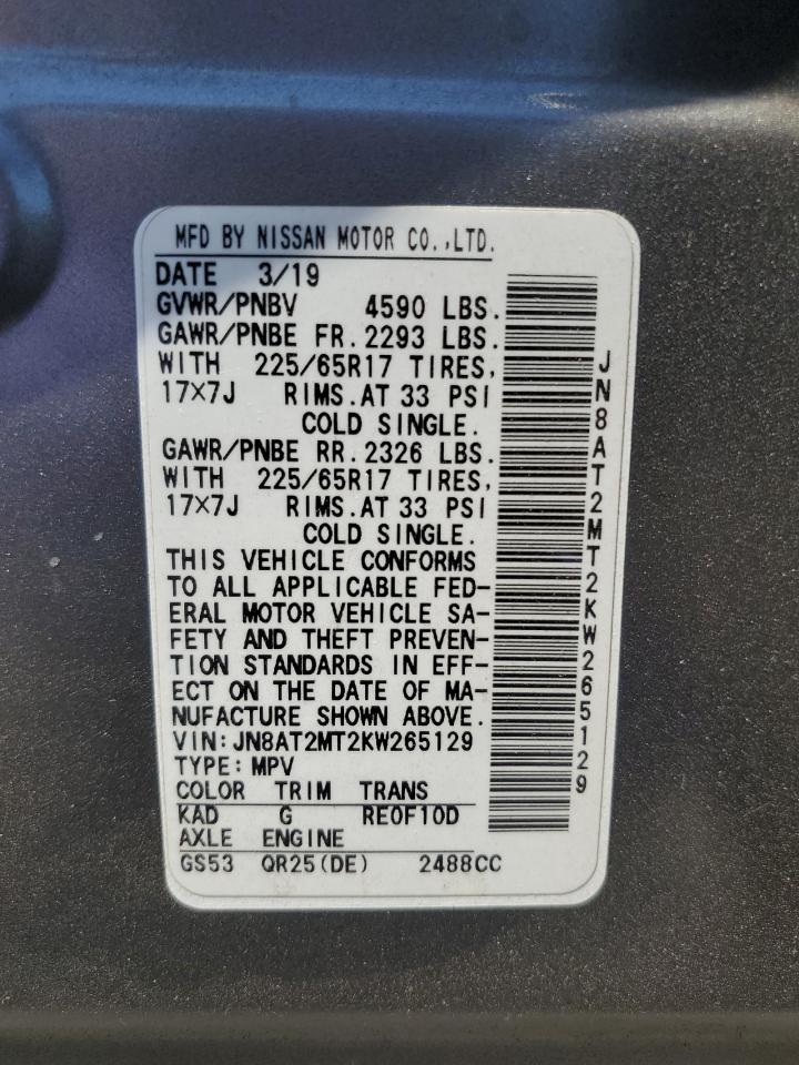 JN8AT2MT2KW265129 2019 NISSAN ROGUE - Image 14