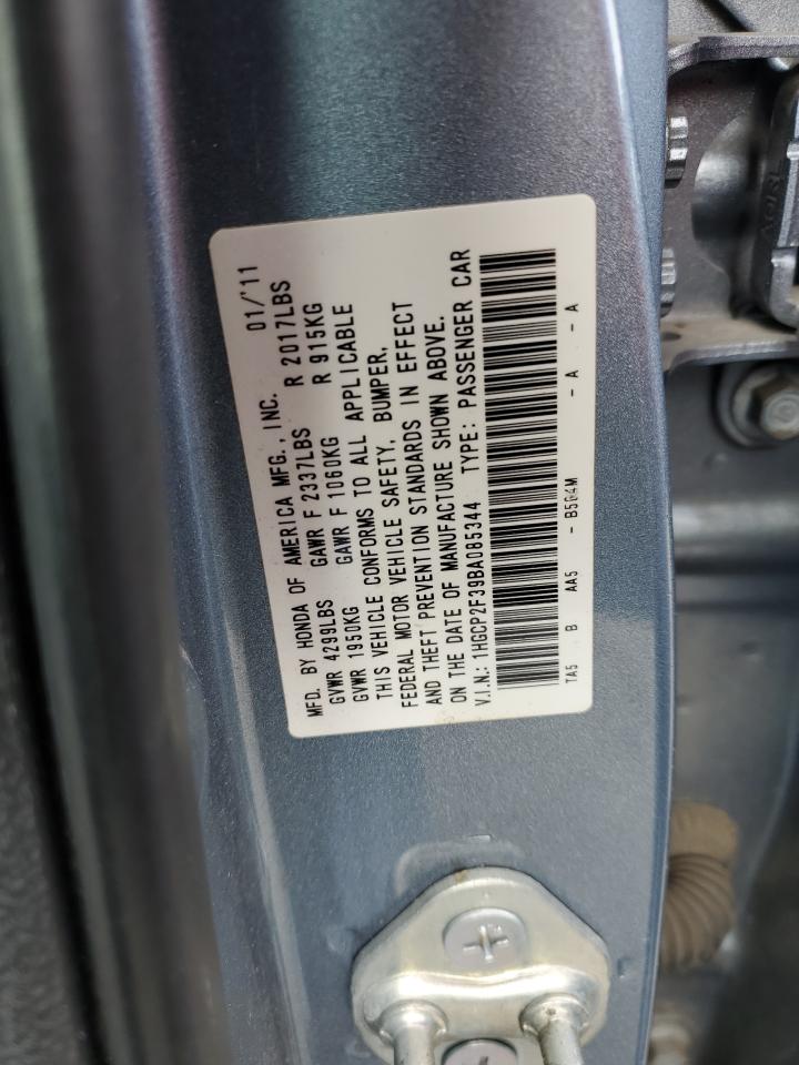 1HGCP2F39BA085344 2011 Honda Accord Lx