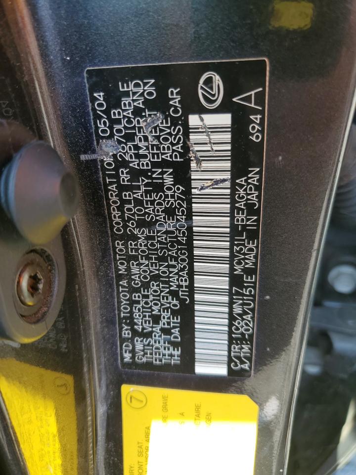 JTHBA30G145045279 2004 Lexus Es 330