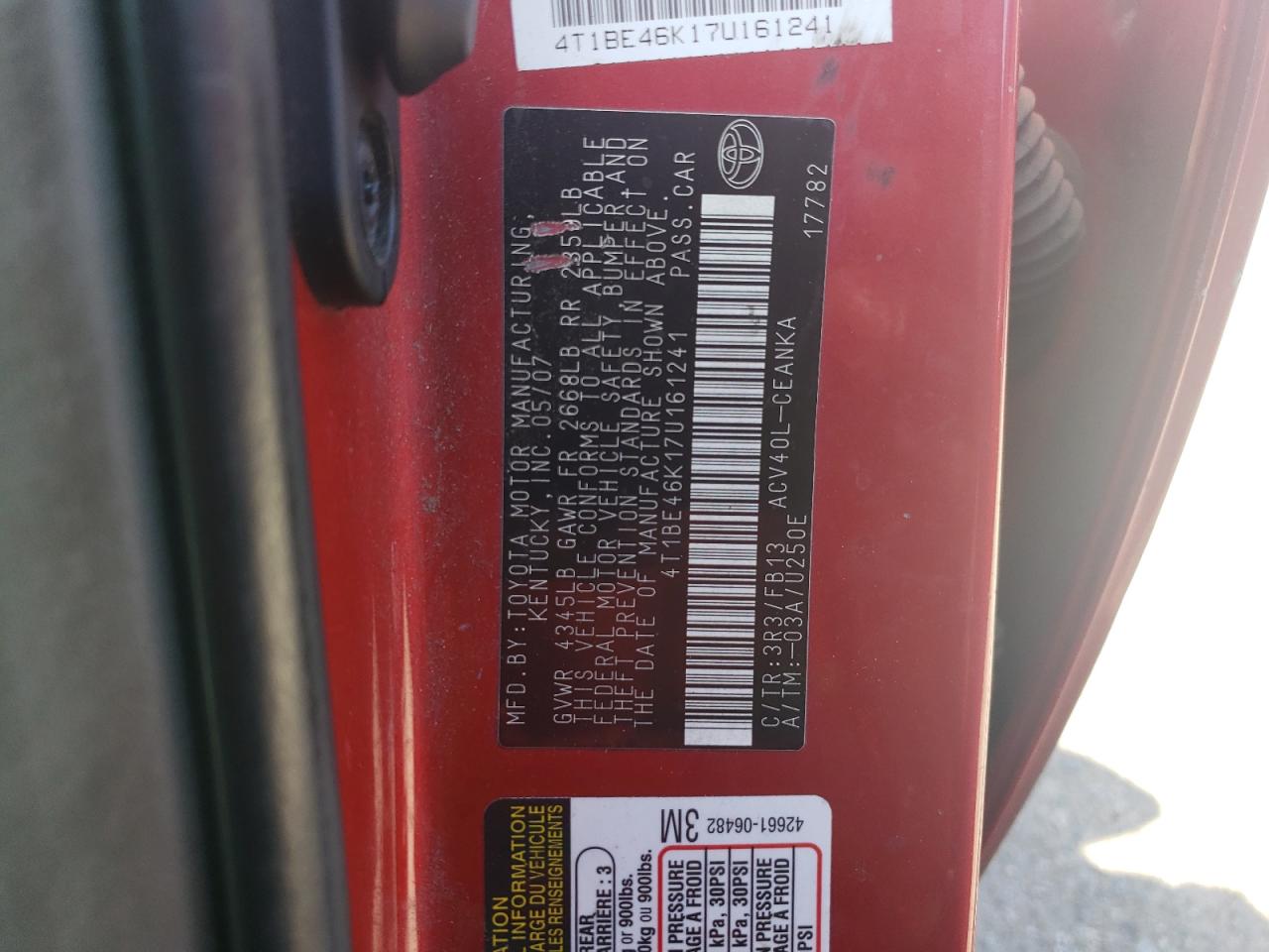 2007 Toyota Camry - Image 12