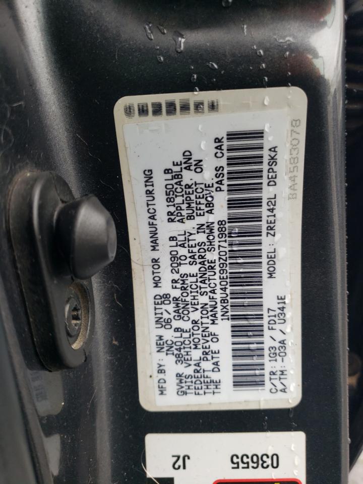 1NXBU40E99Z071988 2009 Toyota Corolla Base