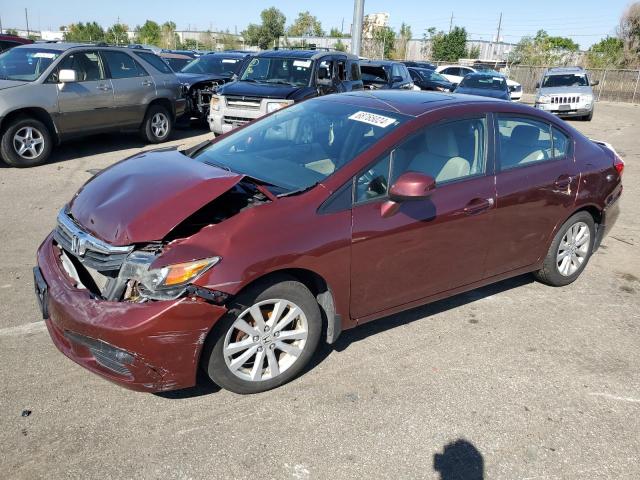 Sedans HONDA CIVIC 2012 Burgundy