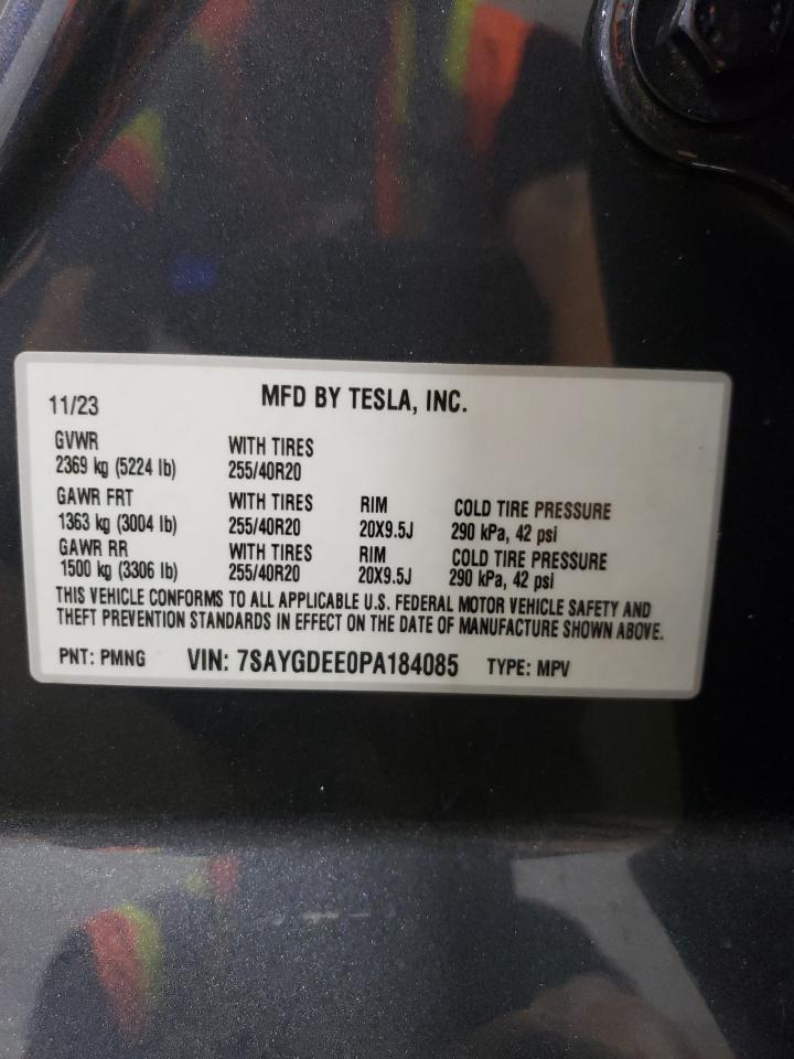 2023 Tesla Model Y VIN: 7SAYGDEE0PA184085 Lot: 73204554