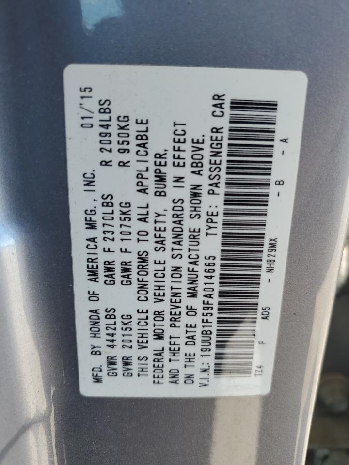 19UUB1F59FA014665 2015 Acura Tlx Tech