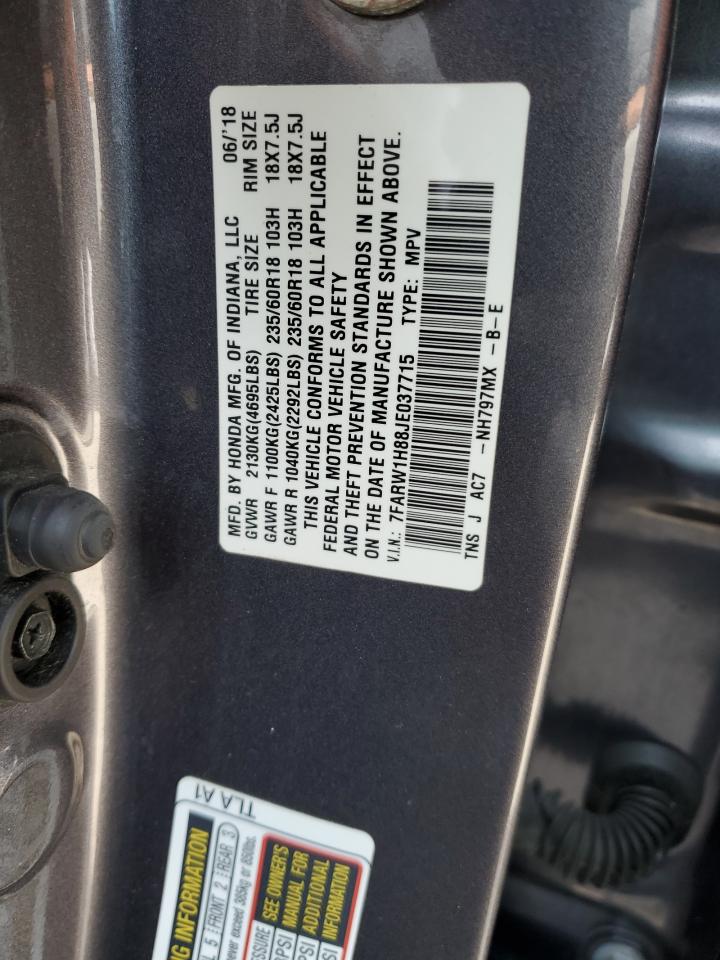 7FARW1H88JE037715 2018 Honda Cr-V Exl