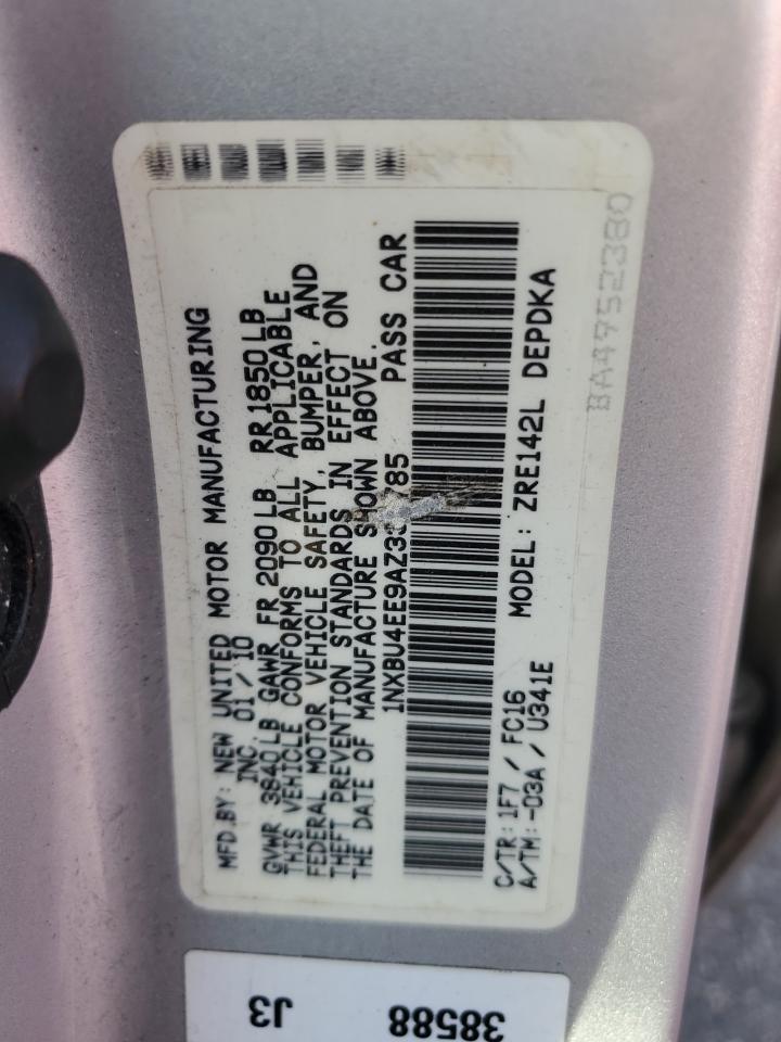 1NXBU4EE9AZ338785 2010 Toyota Corolla Base