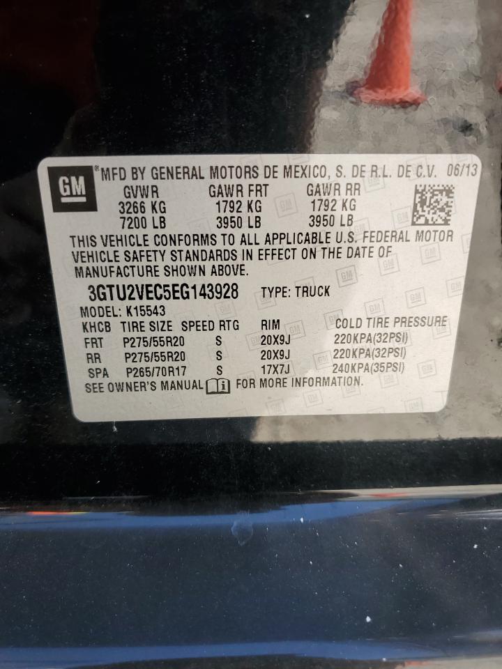 3GTU2VEC5EG143928 2014 GMC Sierra K1500 Slt