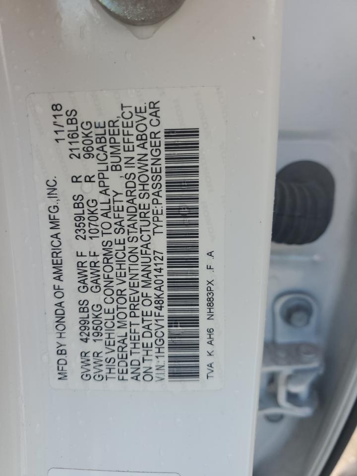 1HGCV1F48KA014127 2019 HONDA ACCORD - Image 14