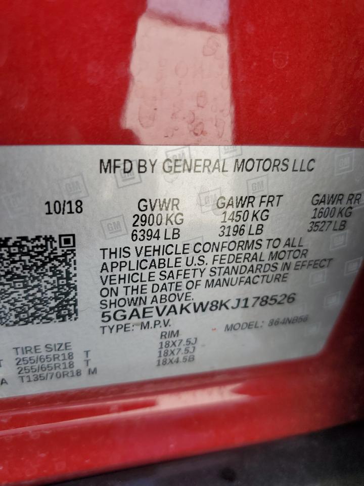 5GAEVAKW8KJ178526 2019 Buick Enclave Essence