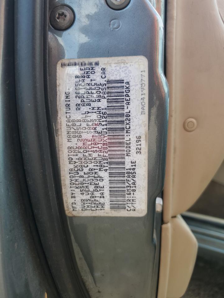 2000 Toyota Avalon Xl VIN: 4T1BF28BXYU111261 Lot: 73056564