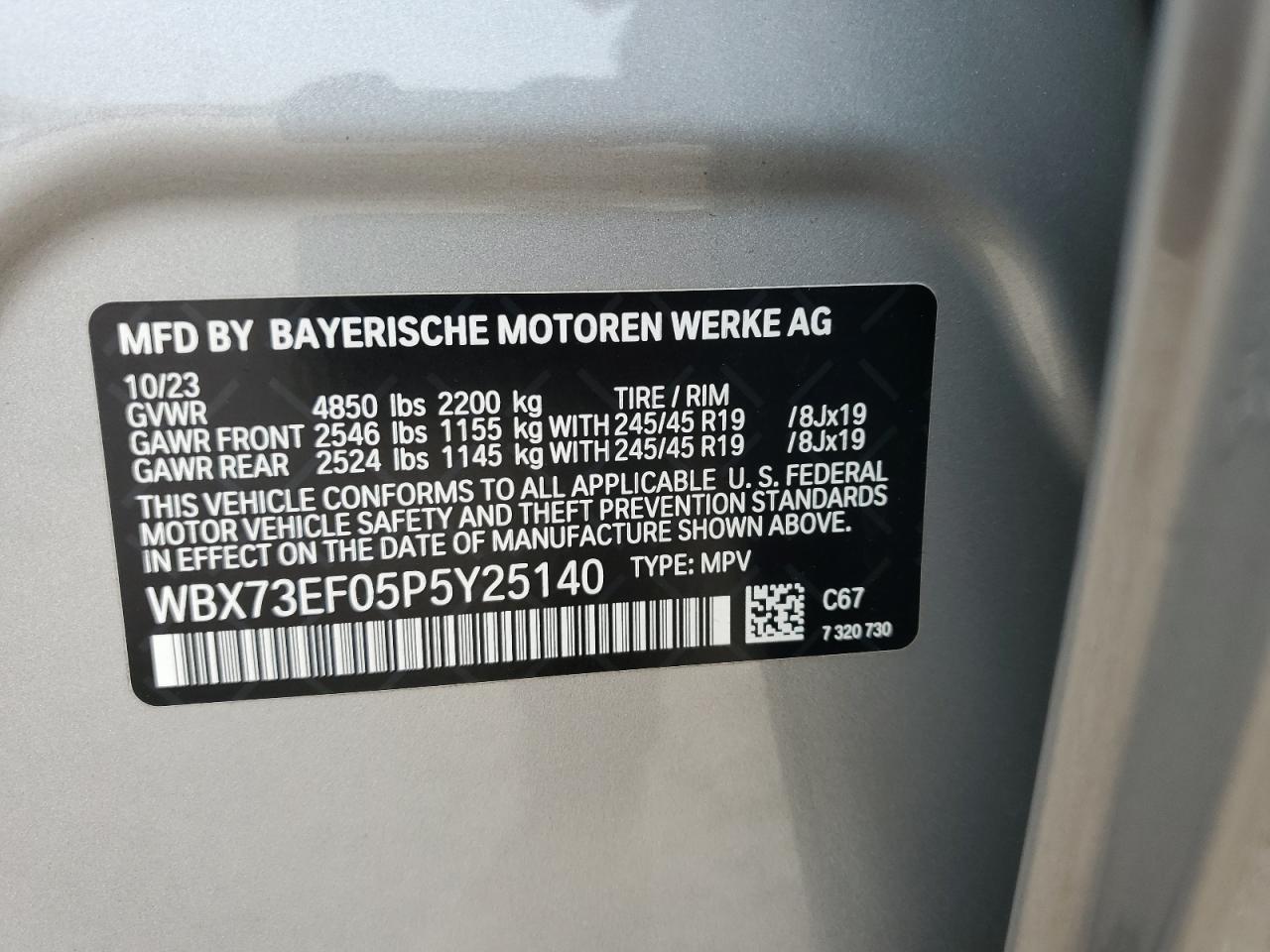 WBX73EF05P5Y25140 2023 BMW X1 xDrive28I