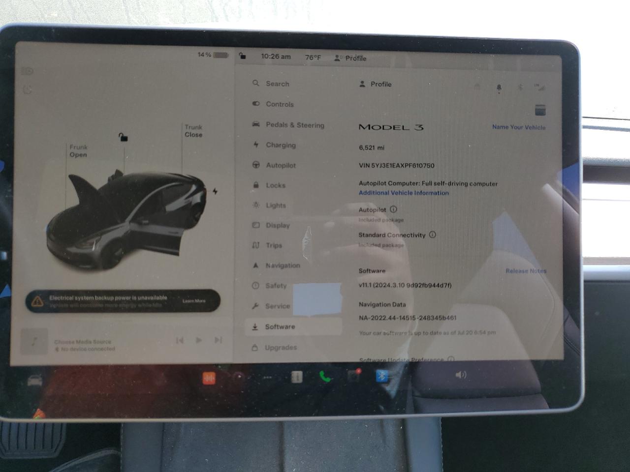 5YJ3E1EAXPF610750 2023 Tesla Model 3