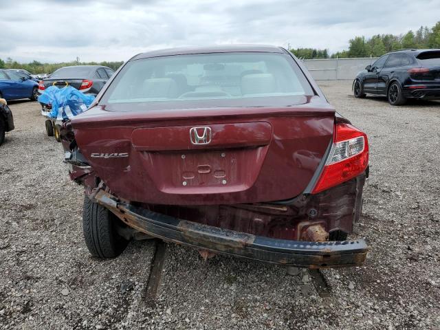 Sedans HONDA CIVIC 2012 Burgundy