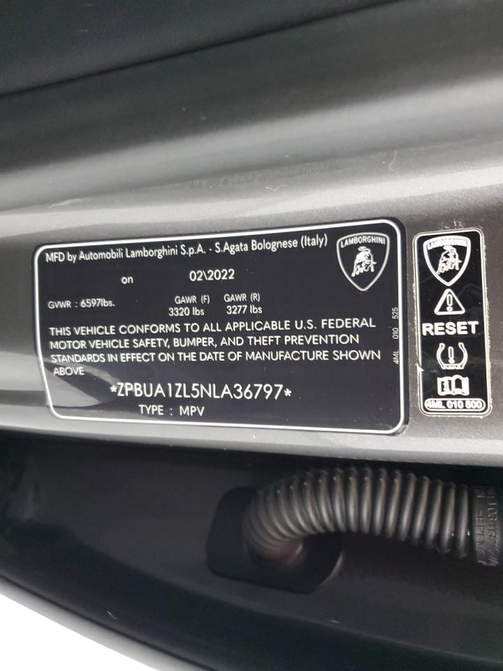 ZPBUA1ZLXNLA16447 2022 Lamborghini Urus