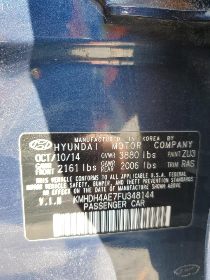 KMHDH4AE7FU348144 2015 Hyundai Elantra Se