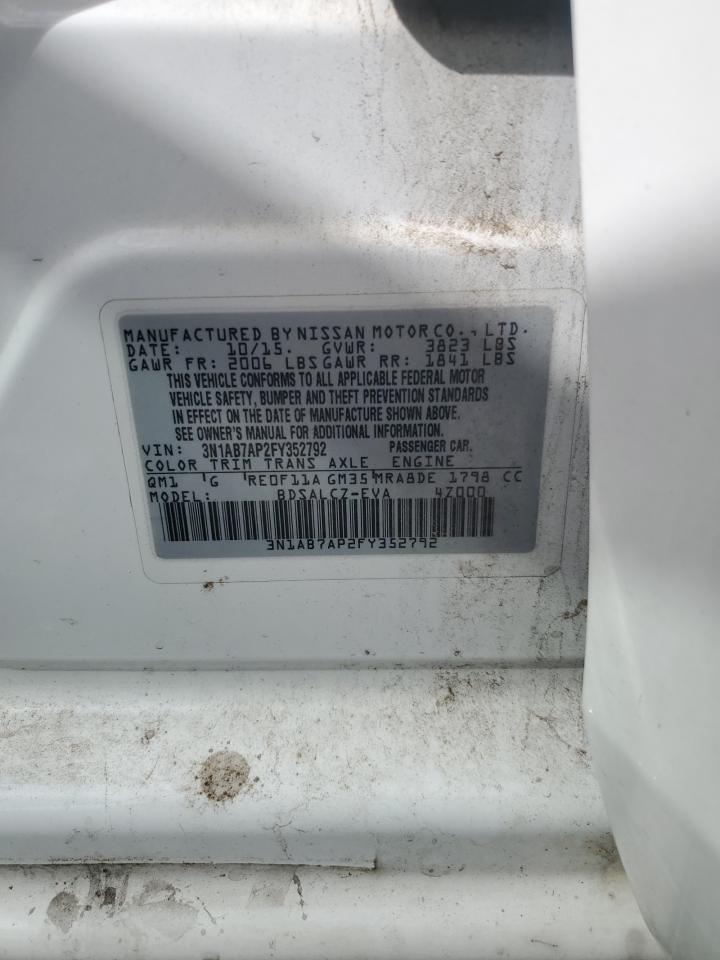 3N1AB7AP2FY352792 2015 Nissan Sentra S