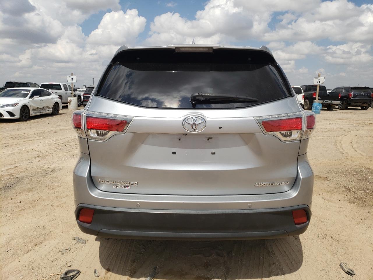 2015 Toyota Highlander Limited VIN: 5TDDKRFH7FS084692 Lot: 70068334