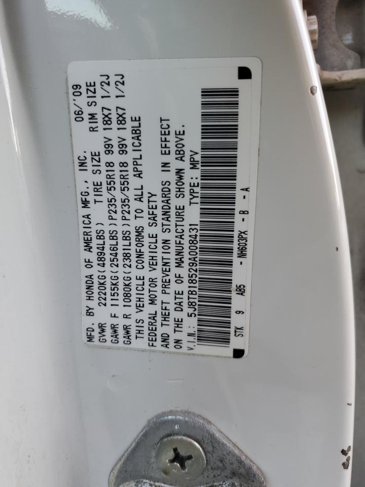 5J8TB18529A008431 2009 Acura Rdx