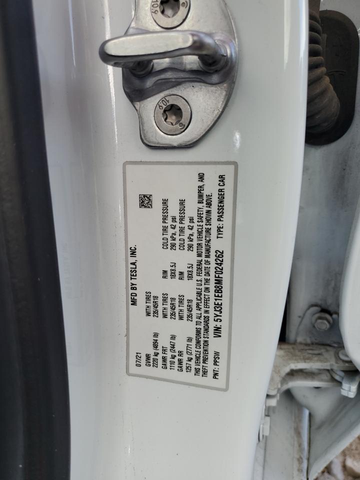 5YJ3E1EB8MF024262 2021 TESLA MODEL 3 - Image 14