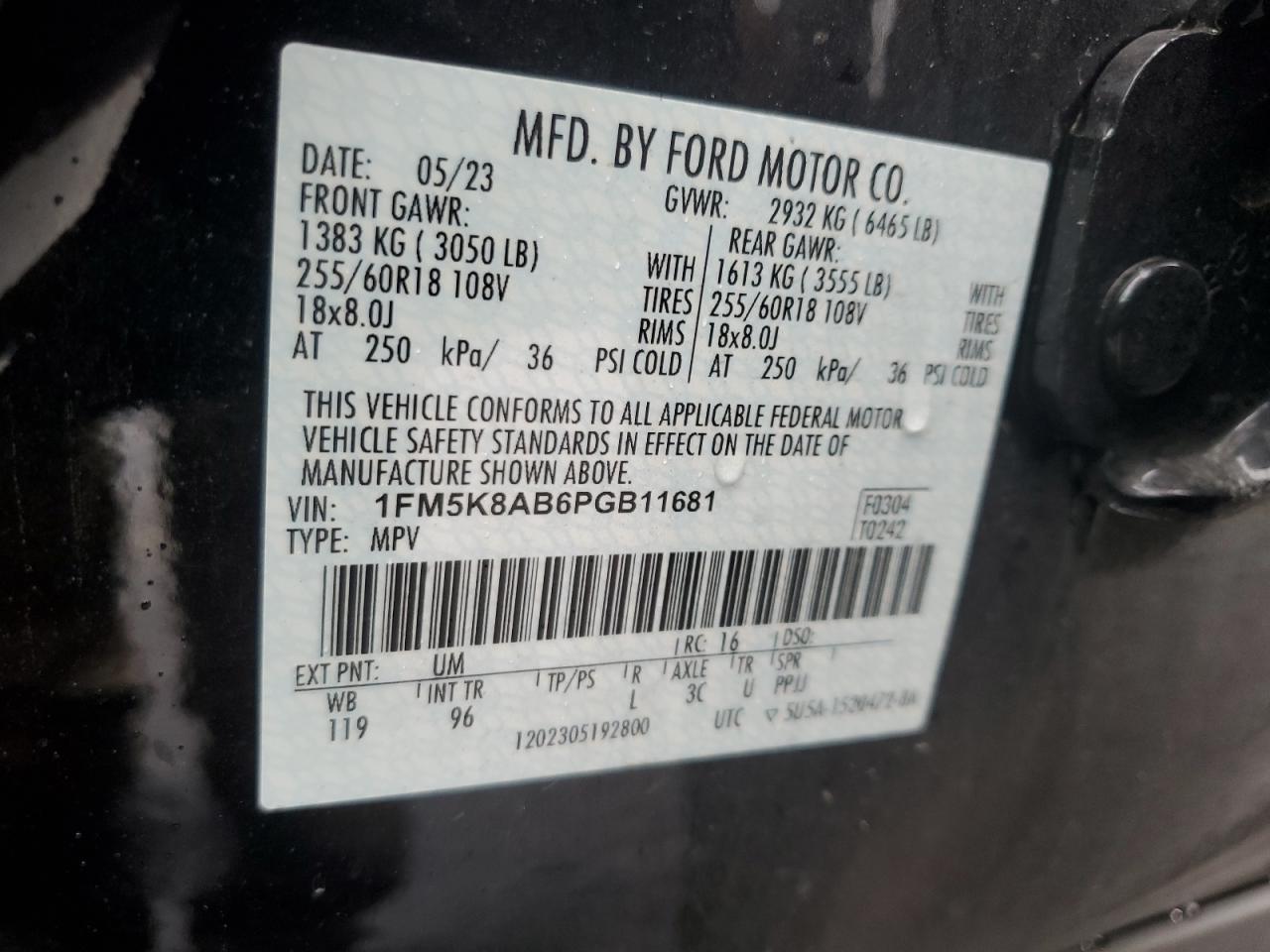 1FM5K8AB6PGB11681 2023 FORD EXPLORER - Image 14