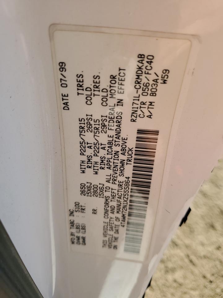 1999 Toyota Tacoma Xtracab VIN: 4TAWM72N1XZ555864 Lot: 72789294