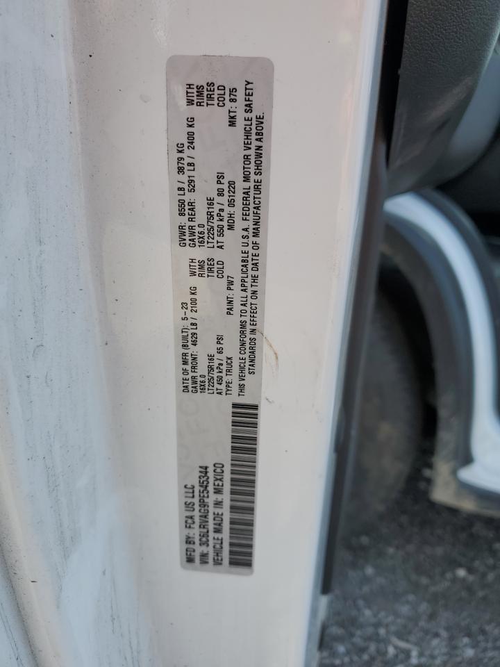 2023 Ram Promaster 1500 1500 Standard VIN: 3C6LRVAG9PE545344 Lot: 71085914