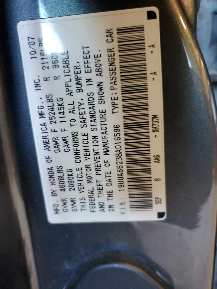 19UUA66238A016596 2008 Acura Tl