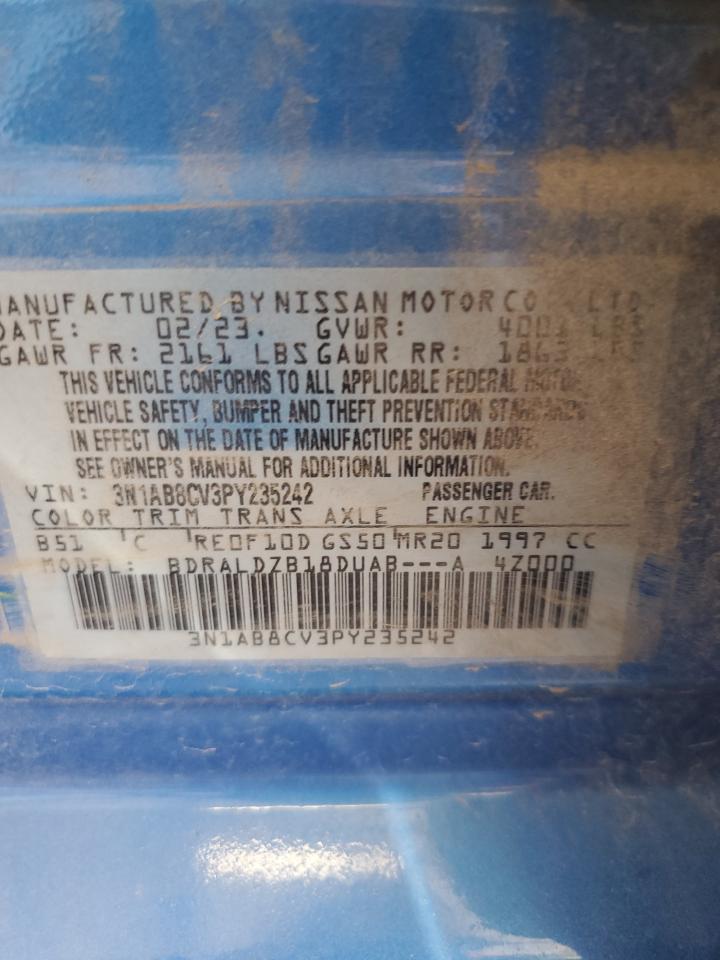 3N1AB8CV3PY235242 2023 Nissan Sentra Sv