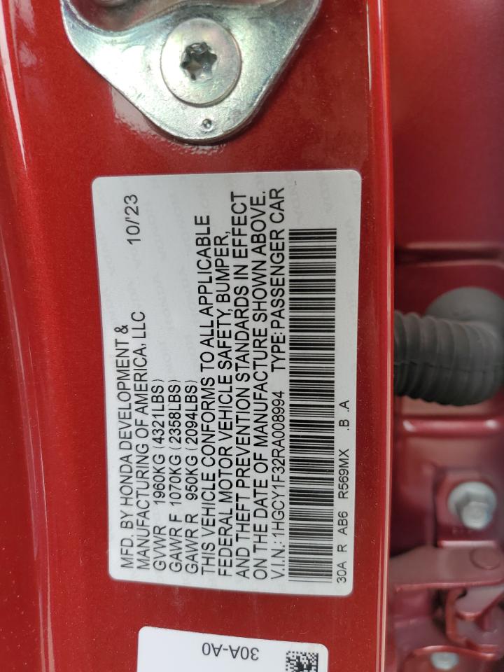 1HGCY1F32RA008994 2024 Honda Accord Ex