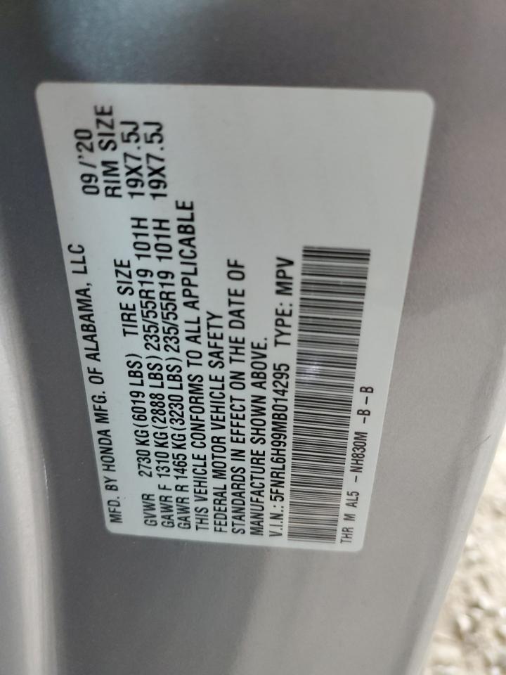 5FNRL6H99MB014295 2021 Honda Odyssey Elite