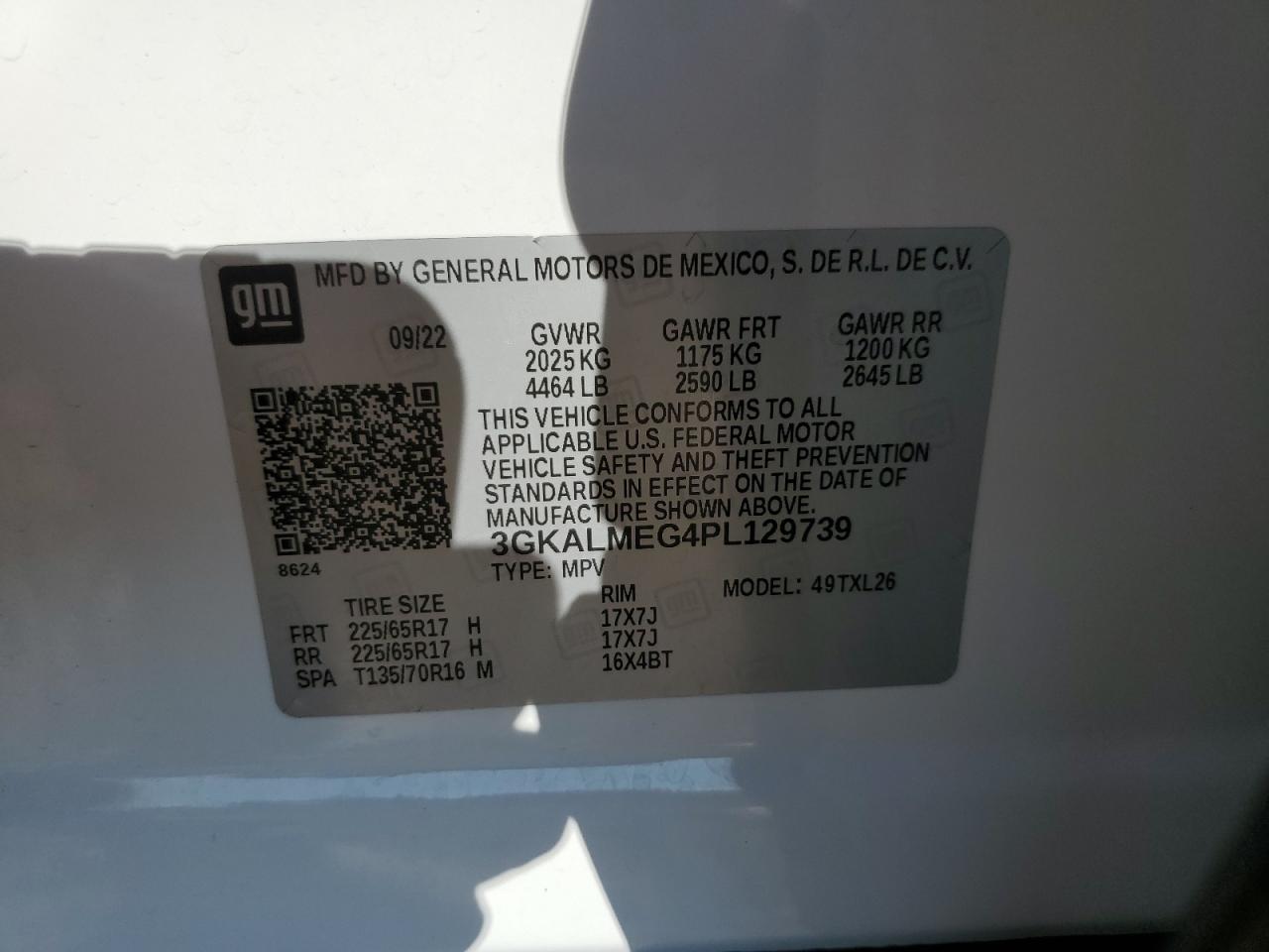 3GKALMEG4PL129739 2023 GMC Terrain Sle