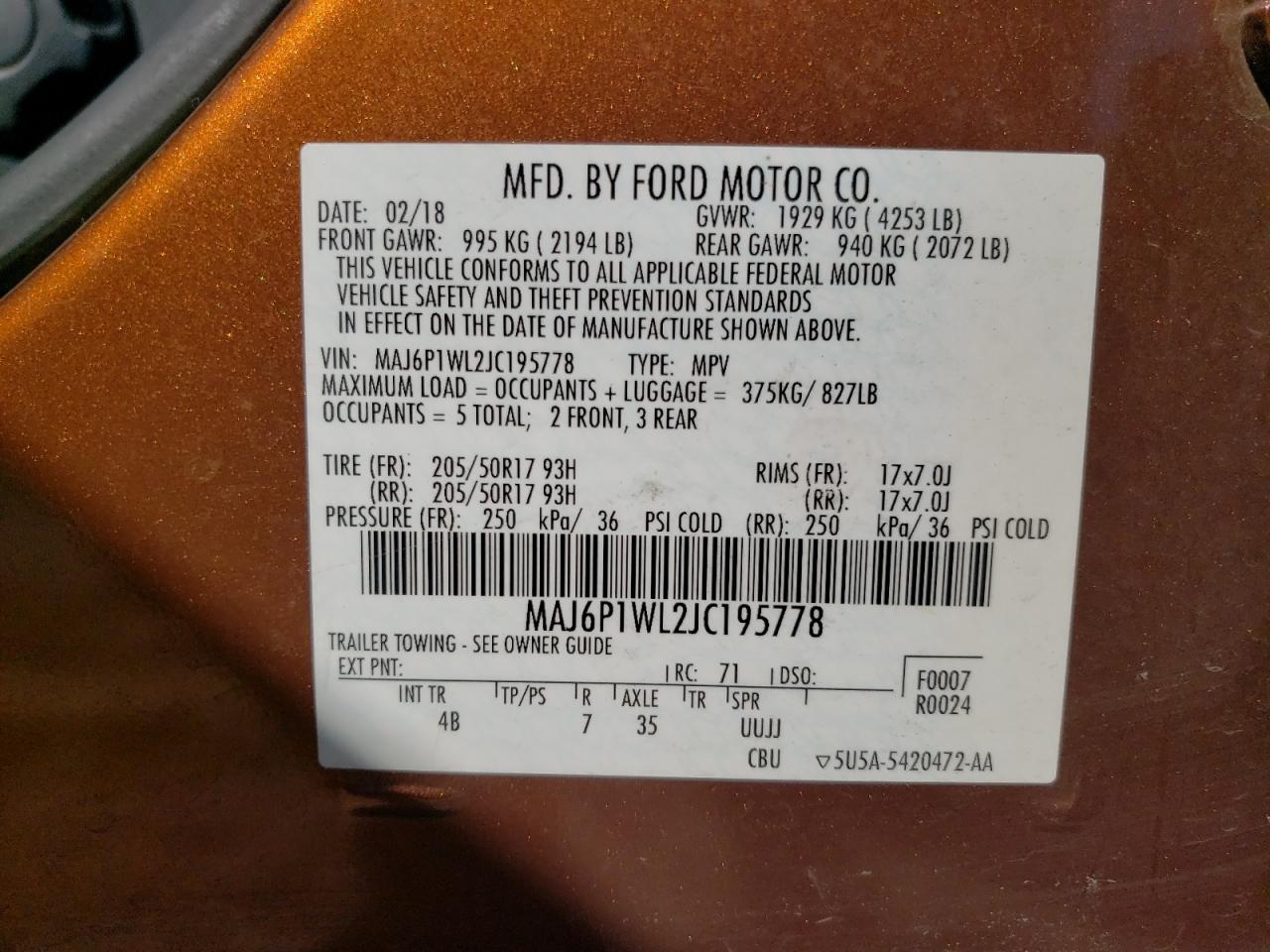 MAJ6P1WL2JC195778 2018 Ford Ecosport Titanium