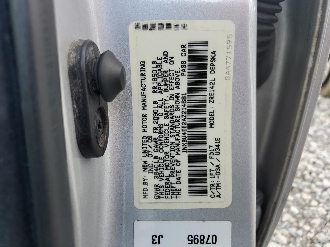 1NXBU4EE2AZ214681 2010 Toyota Corolla Base