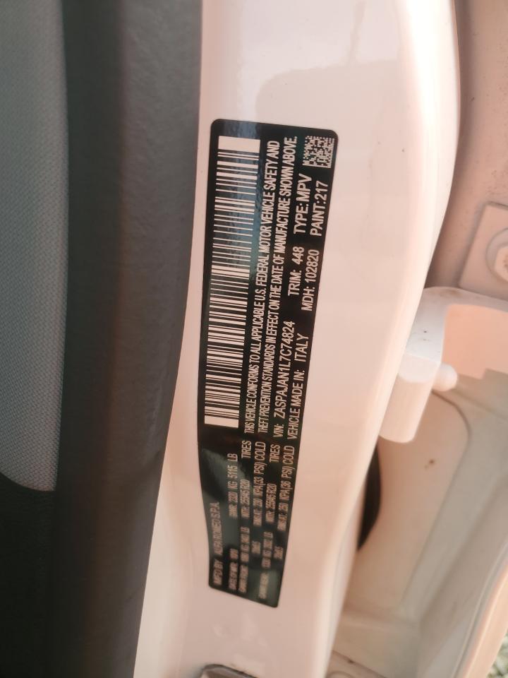 2020 Alfa Romeo Stelvio VIN: ZASPAJAN1L7C74824 Lot: 70909324