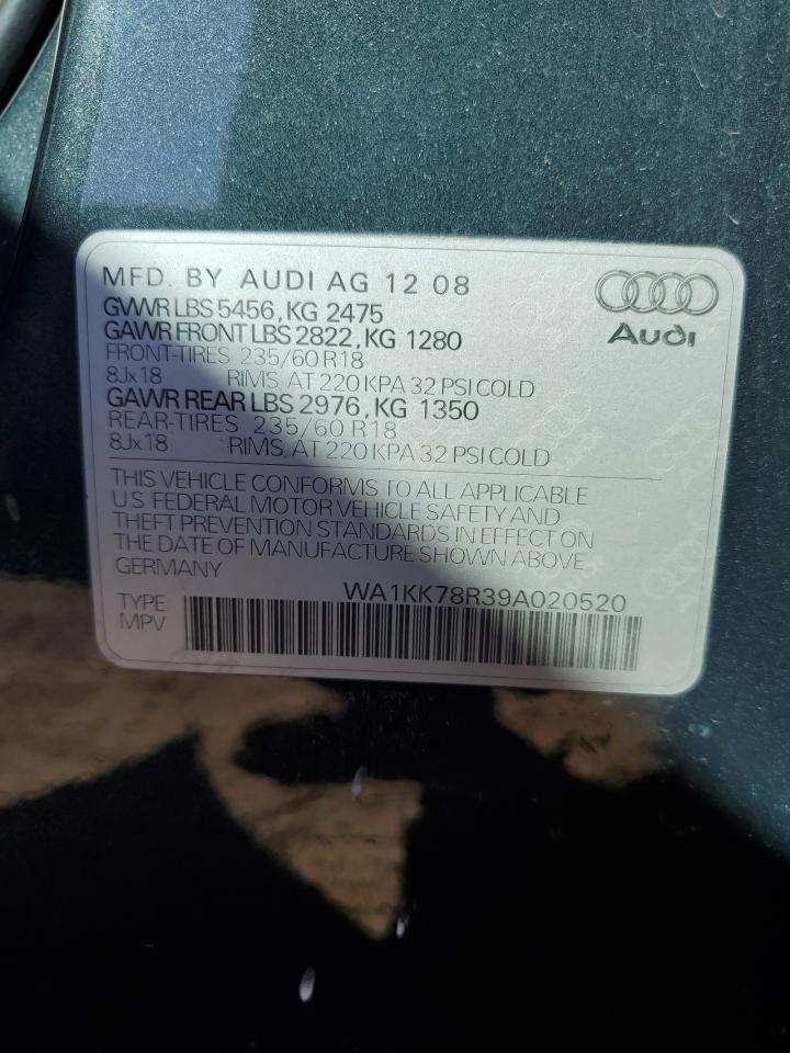 WA1KK78R39A020520 2009 Audi Q5 3.2