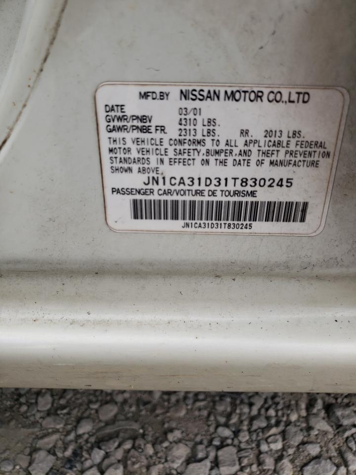 JN1CA31D31T830245 2001 Nissan Maxima Gxe