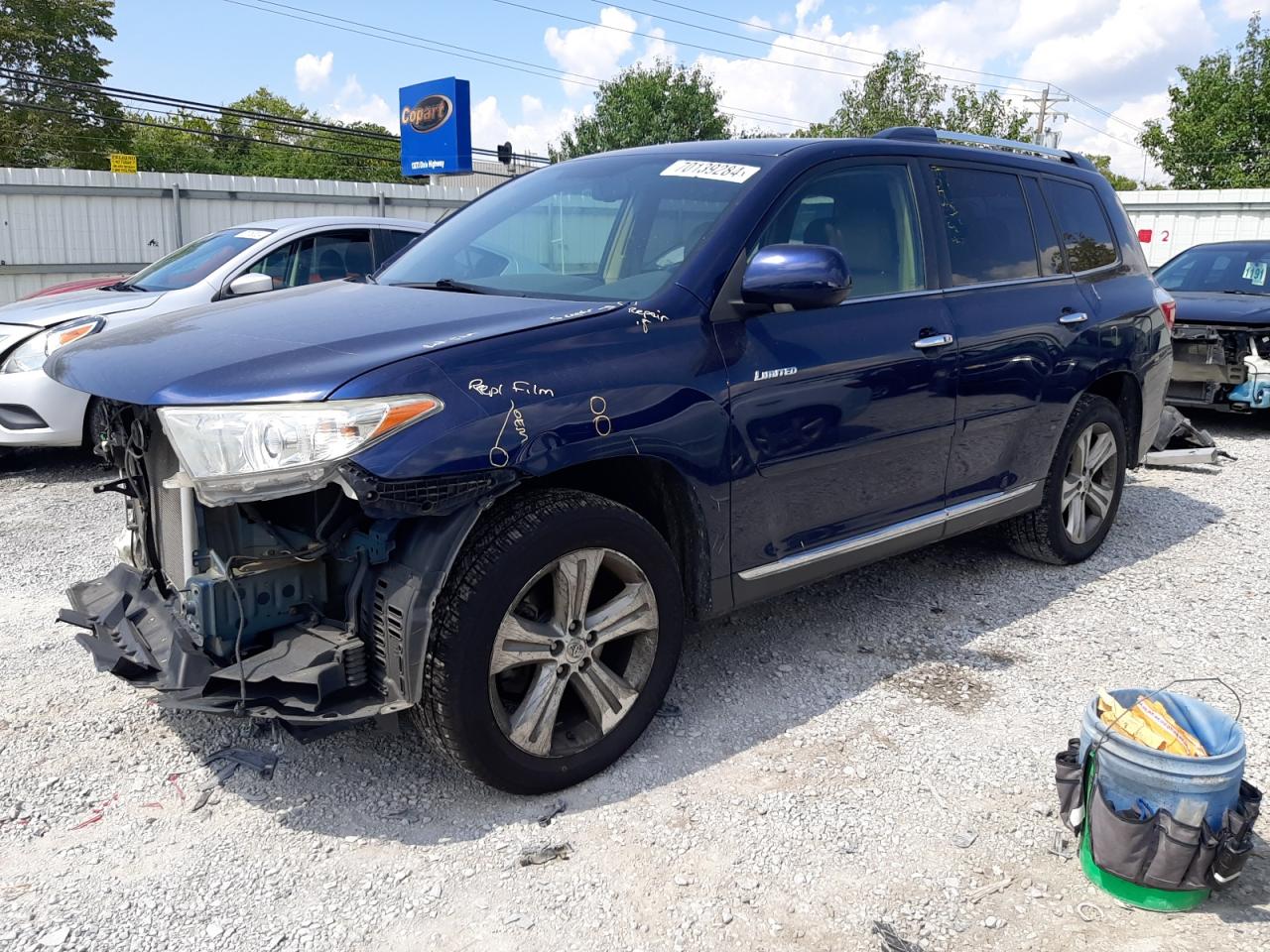 VIN 5TDDK3EH7DS197019 2013 TOYOTA HIGHLANDER no.1