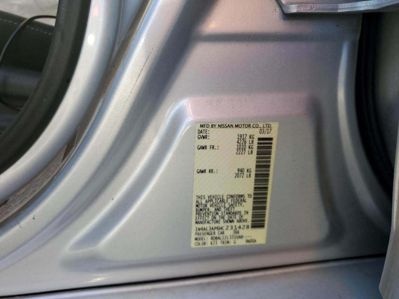 1N4AL3AP6HC231428 2017 NISSAN ALTIMA - Image 12