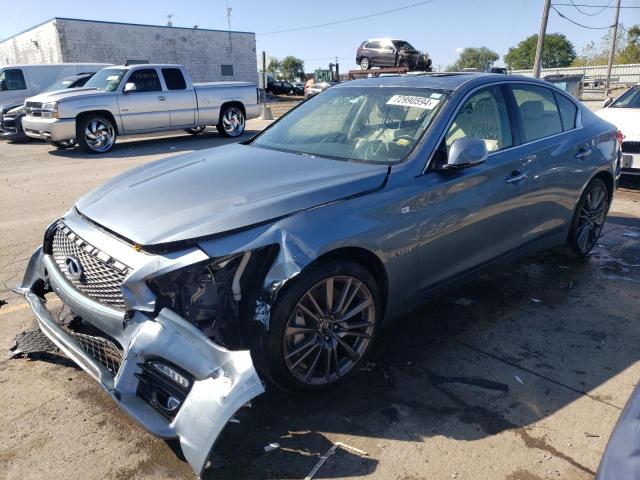 2016 Infiniti Q50 Red Sport 400 продається в Chicago Heights, IL - Vandalism