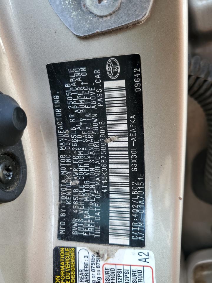 4T1BK36B75U039046 2005 Toyota Avalon Xl