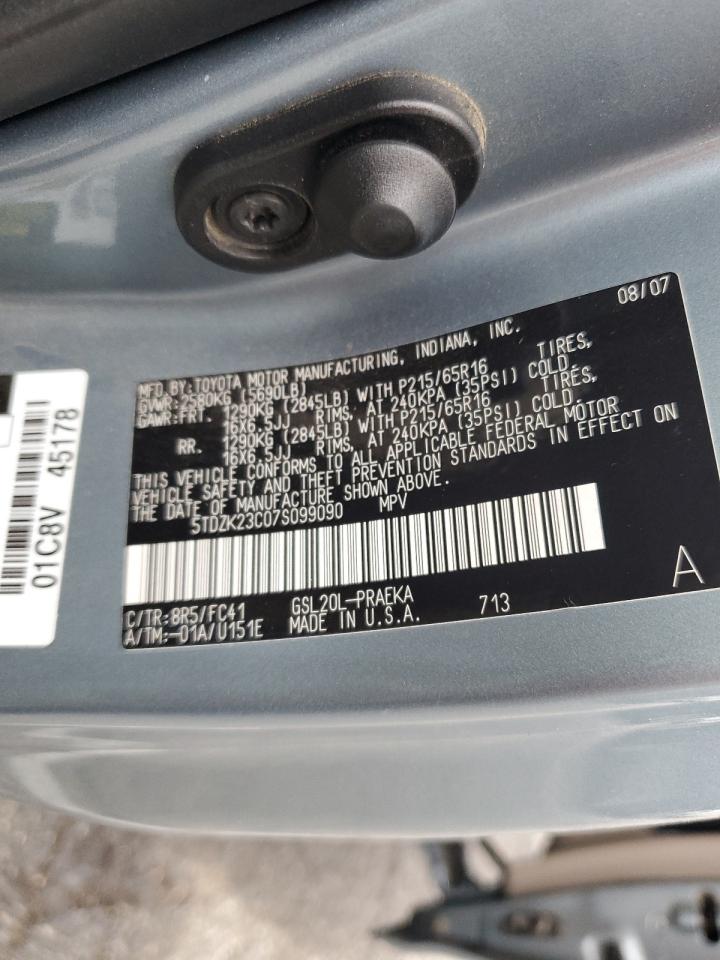 5TDZK23C07S099090 2007 Toyota Sienna Ce