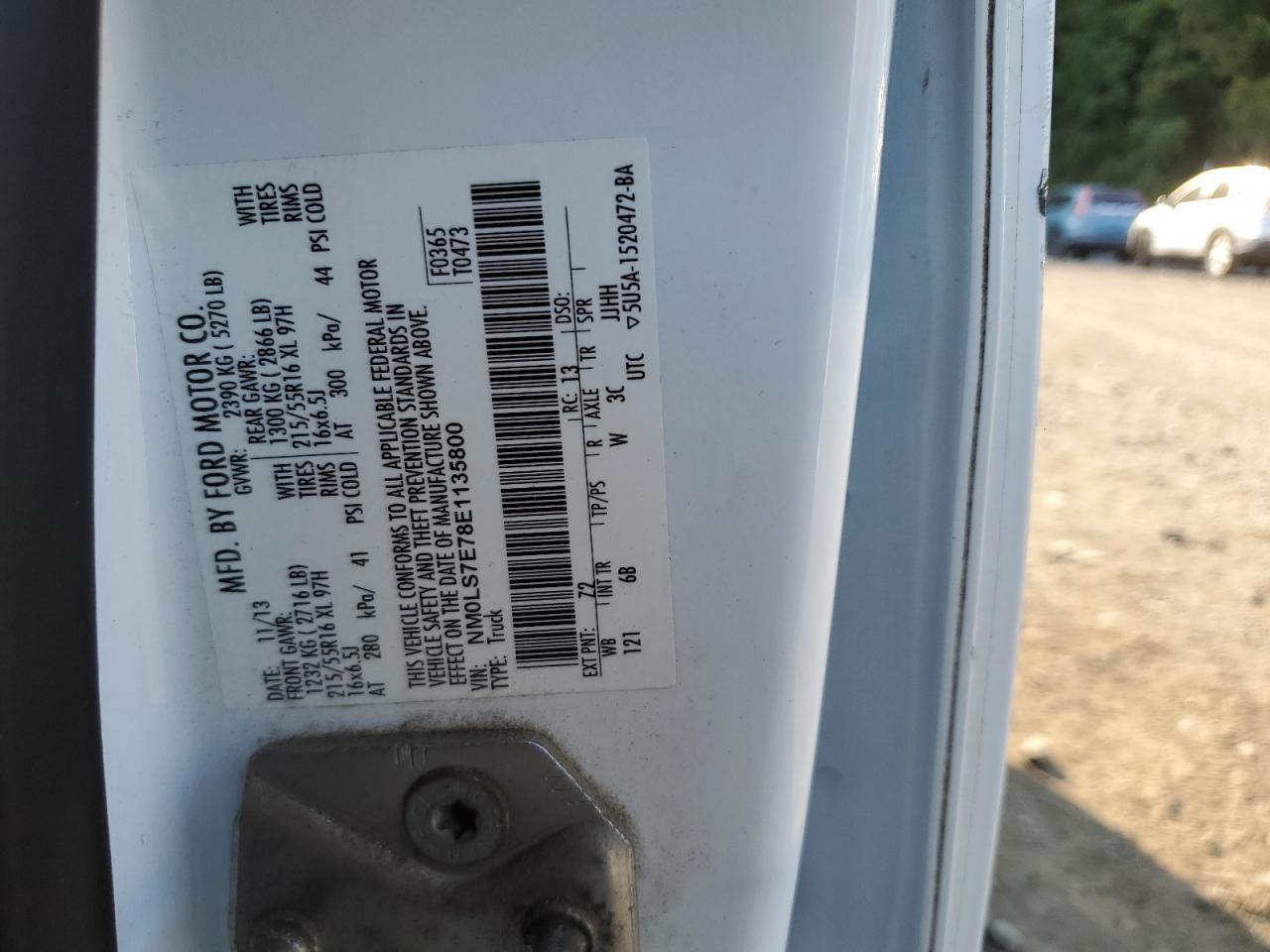 2014 Ford Transit Connect Xl VIN: NM0LS7E78E1135800 Lot: 69378354