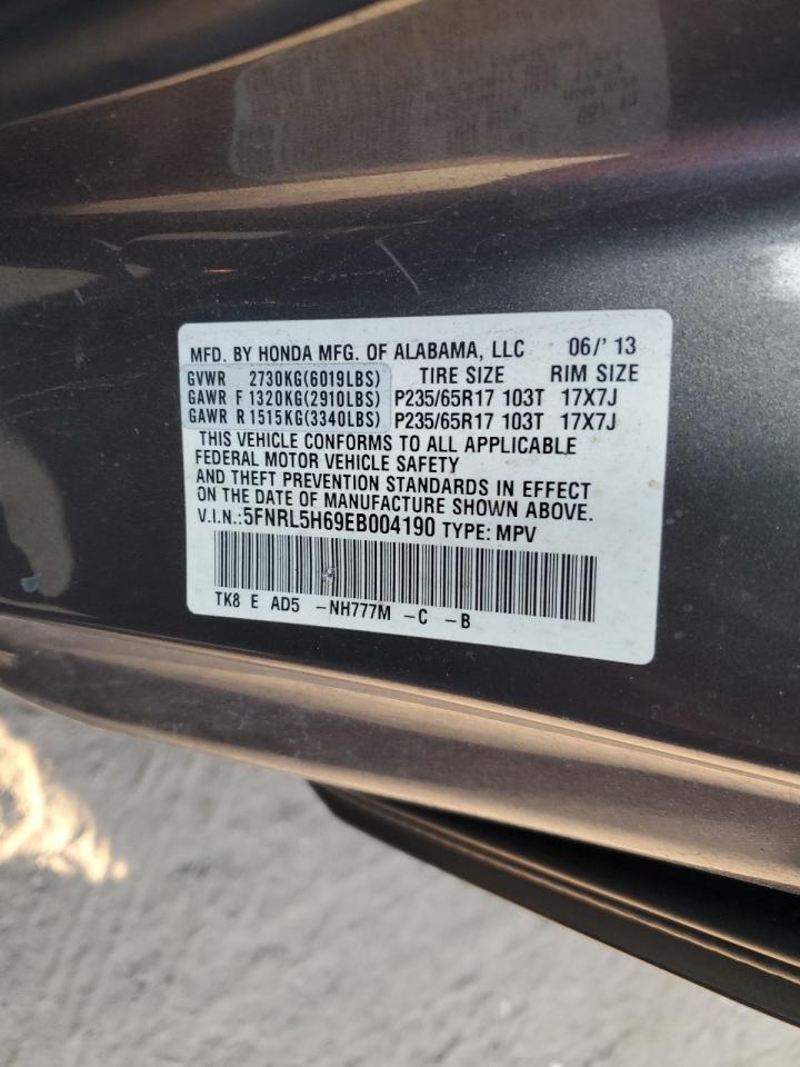 5FNRL5H69EB004190 2014 Honda Odyssey Exl