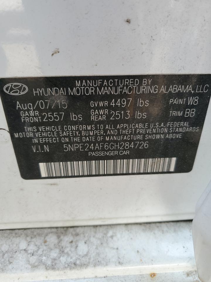 5NPE24AF6GH284726 2016 Hyundai Sonata Se