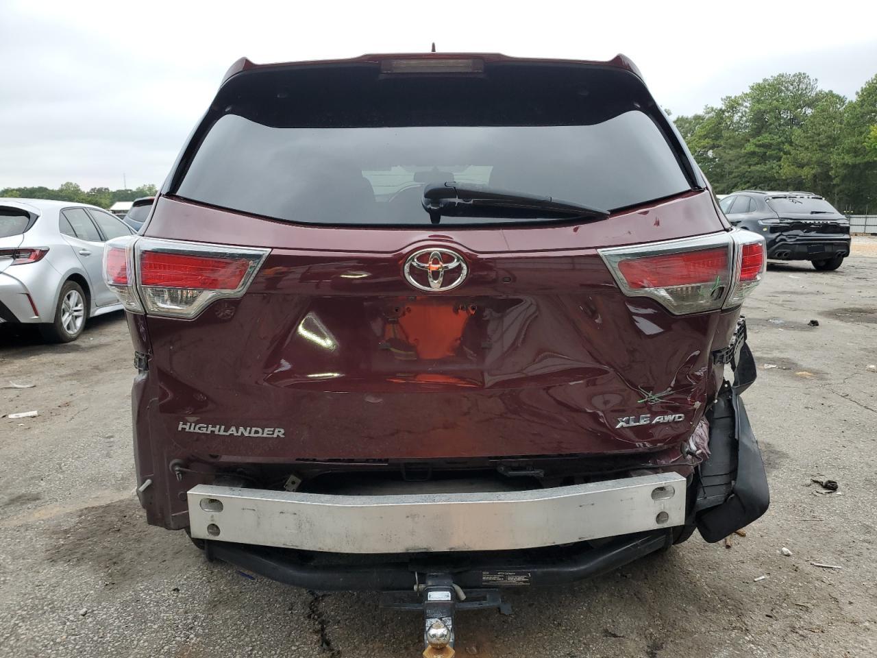 2016 Toyota Highlander Xle VIN: 5TDJKRFH3GS236858 Lot: 71268364