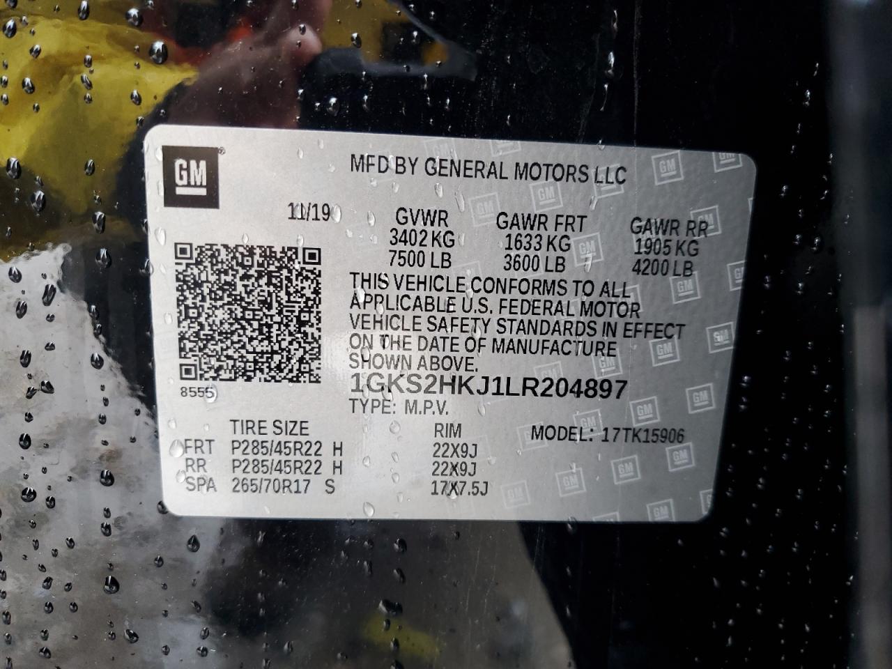 1GKS2HKJ1LR204897 2020 GMC Yukon Xl Denali