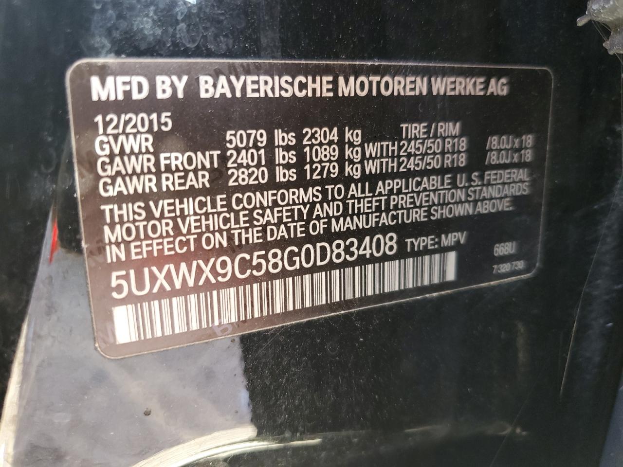 5UXWX9C58G0D83408 2016 BMW X3 - Image 13