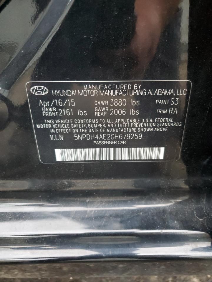 5NPDH4AE2GH679259 2016 Hyundai Elantra Se